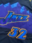 NBA 32 Malone Utah Jazz Maillot Retro noir brodé